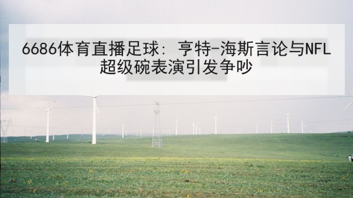 6686体育直播足球: 亨特-海斯言论与NFL超级碗表演引发争吵 6686体育直播足球: 亨特-海斯言论与NFL超级碗表演引发争吵
